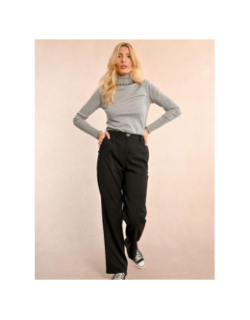 Pantalon droit taille haute noir femme - Molly Bracken