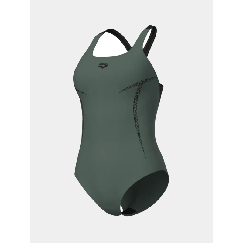 Maillot de bain natation 1 pièce pro file vert femme - Arena