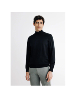 Pull col montant brice noir homme - Izac