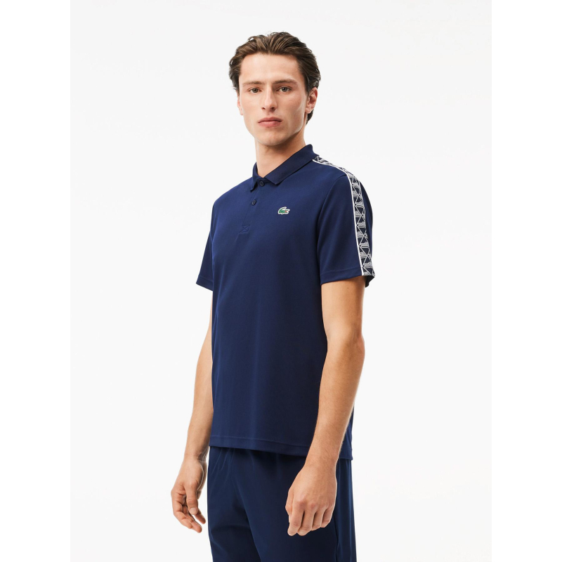 Polo sport regular logo bleu marine homme - Lacoste