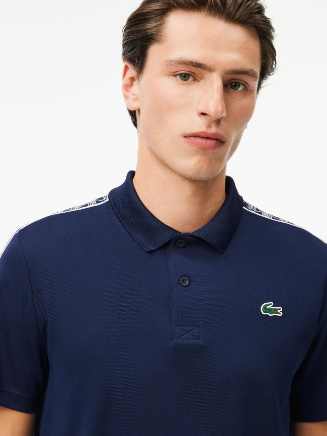 Polo sport regular logo bleu marine homme - Lacoste