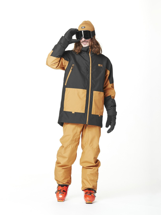 Veste de ski 2 couche jomoh jkt noir et marron homme - Picture