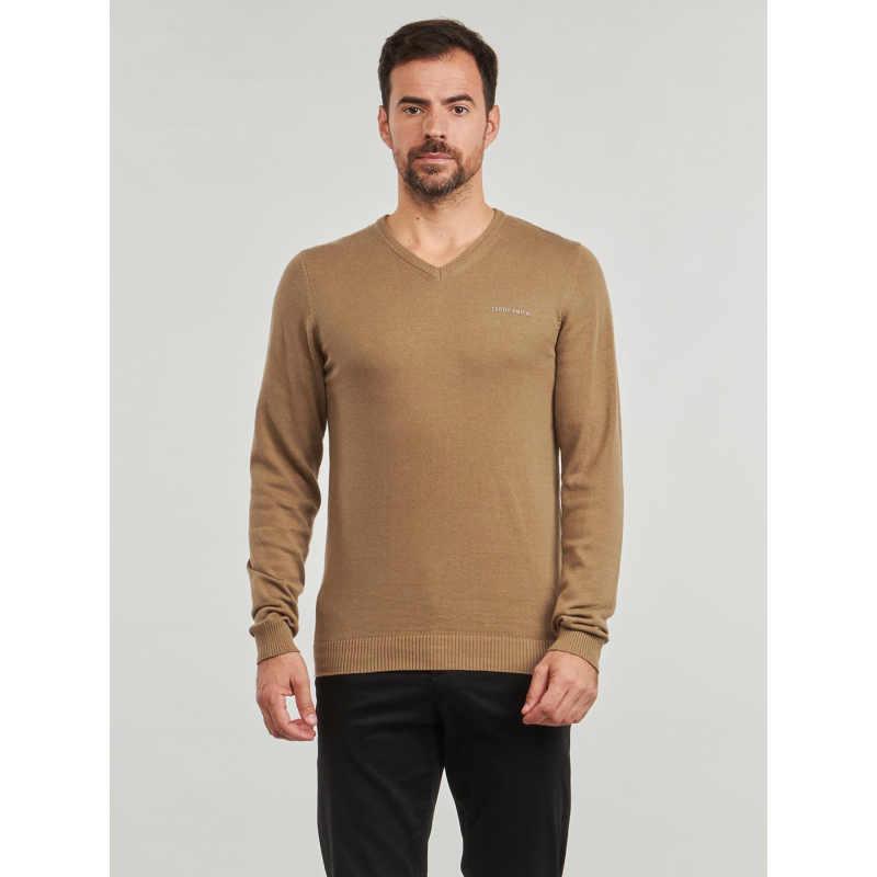 Pull fin pulser 3 marron homme - Teddy Smith