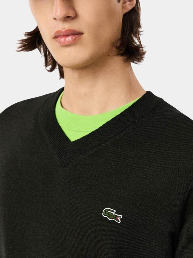 Pull fin a col en v gris homme Lacoste wimod