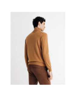 Pull en laine à col roulé bruno marron homme - Izac