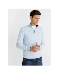 Pull à col zippé bacary bleu ciel homme - Izac