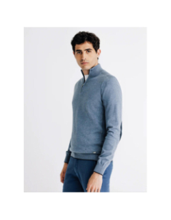 Pull à col zippé baccary bleu homme - Izac