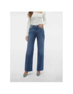 Jean taille haute wide fit wmtessa bleu femme - Vero Moda