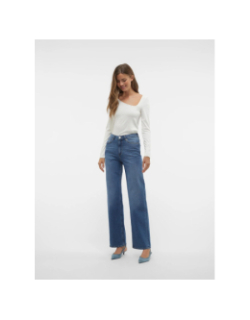 Jean taille haute wide fit wmtessa bleu femme - Vero Moda