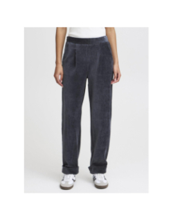 Pantalon velours côtelé tamary bleu marine femme - Ichi