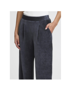 Pantalon velours côtelé tamary bleu marine femme - Ichi