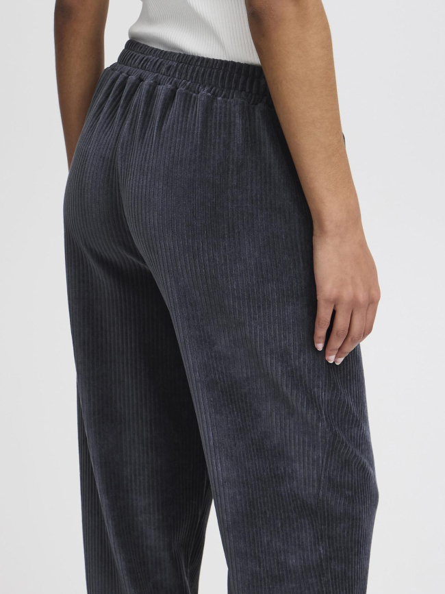 Pantalon velours côtelé tamary bleu marine femme - Ichi