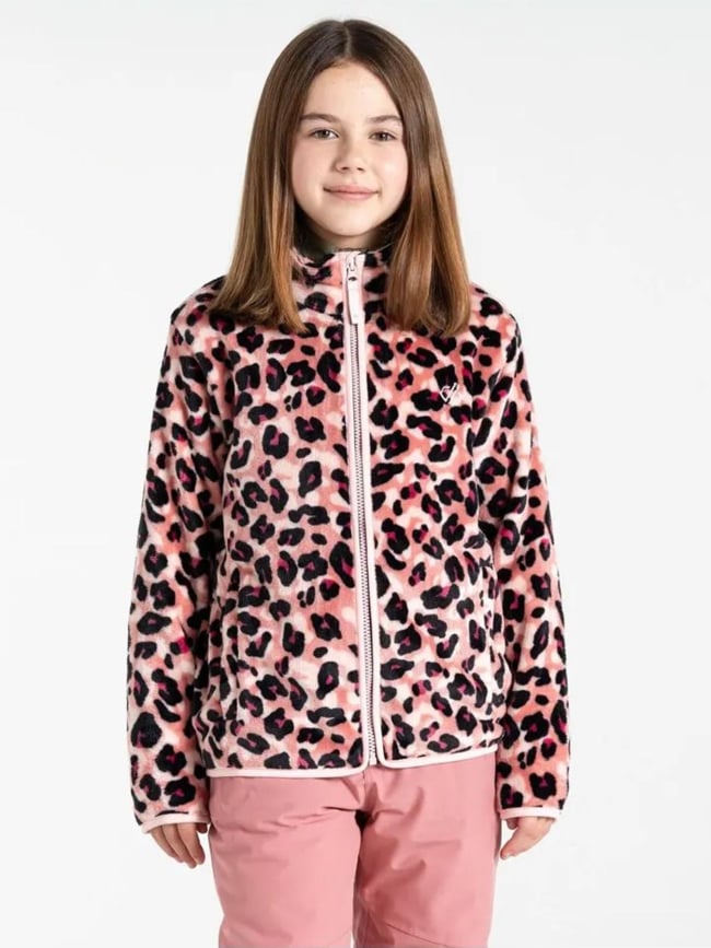 Veste polaire à motif leopard zesty rose fille - Dare 2b