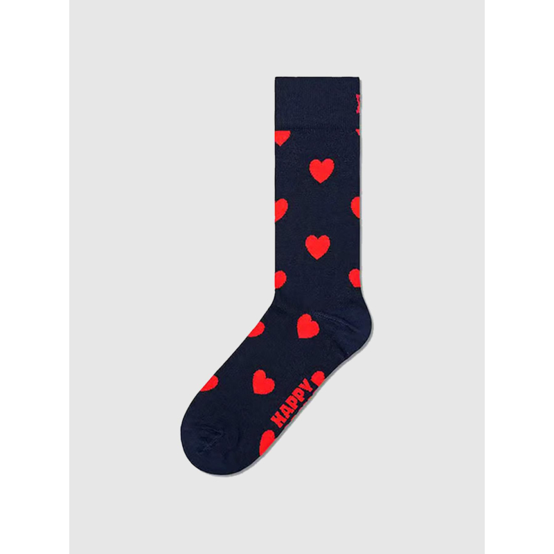 Chaussettes coeur bleu marine rouge - Happy Socks