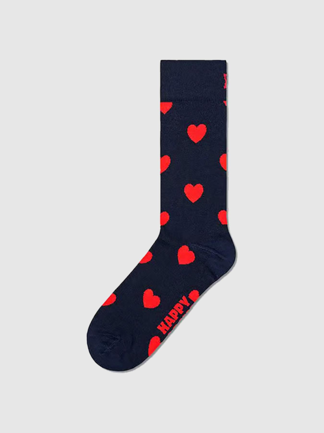 Chaussettes coeur bleu marine rouge - Happy Socks