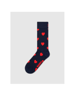 Chaussettes coeur bleu marine rouge - Happy Socks