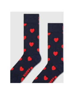 Chaussettes coeur bleu marine rouge - Happy Socks