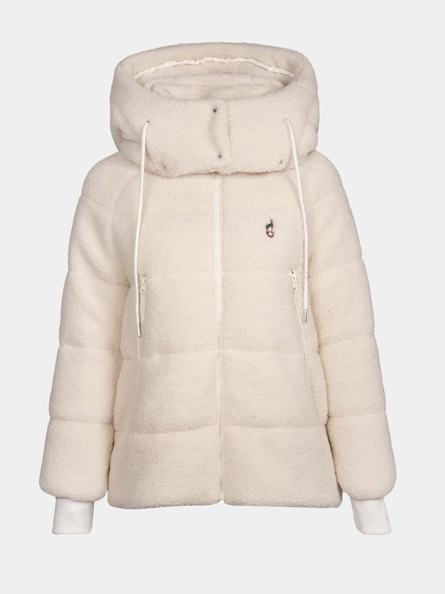 Doudoune à capuche en sherpa vikim beige femme - Aulp