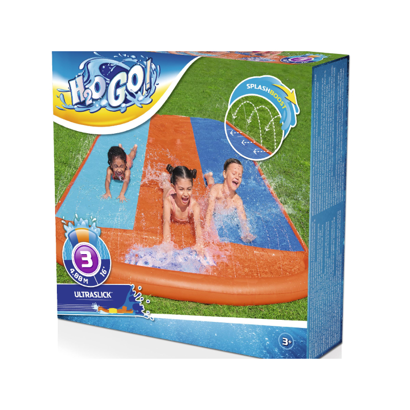 Le toboggan aquatique TRIPLE SLIDE 4,88M de Bestway