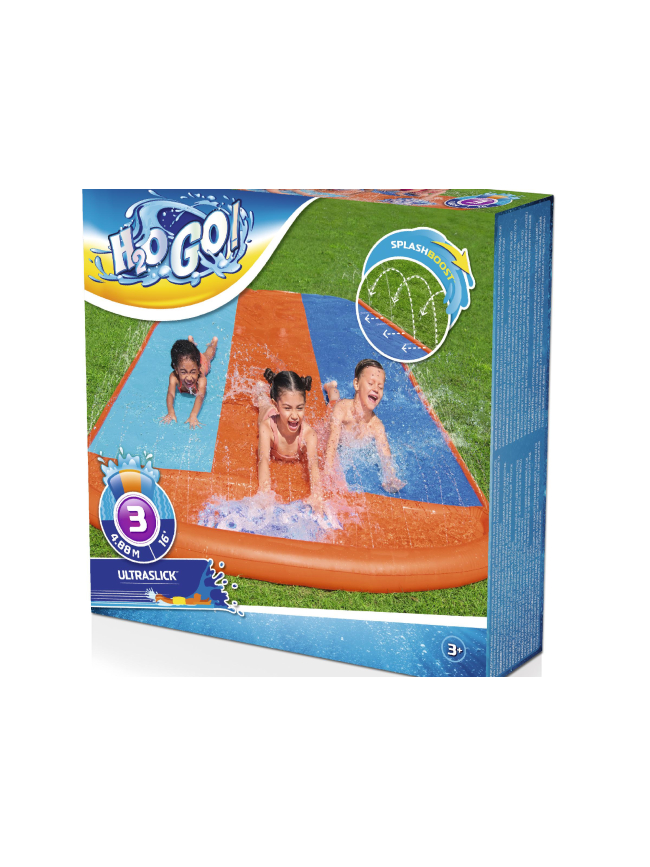 Le toboggan aquatique TRIPLE SLIDE 4,88M de Bestway